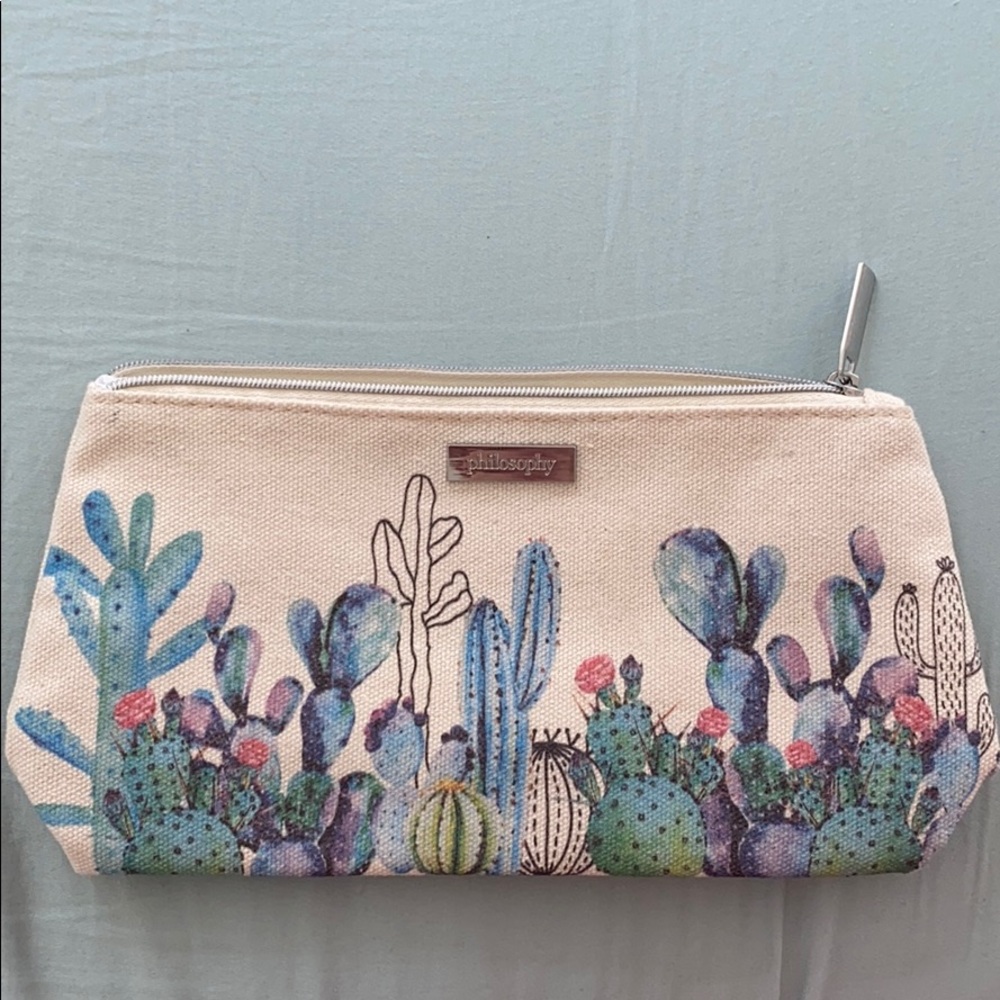 Philosophy cactus travel pouch